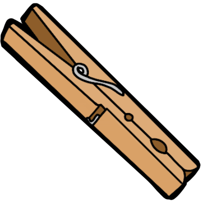 a wooden clothespeg.